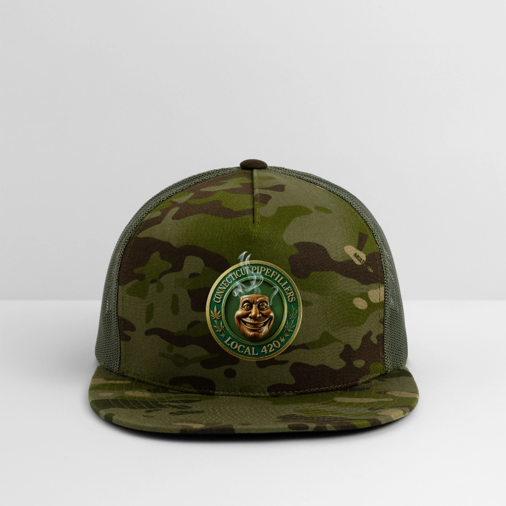 CONNECTICUT PIPEFILLERS LOCAL 420 CAMO Trucker Hat - MultiCam\green