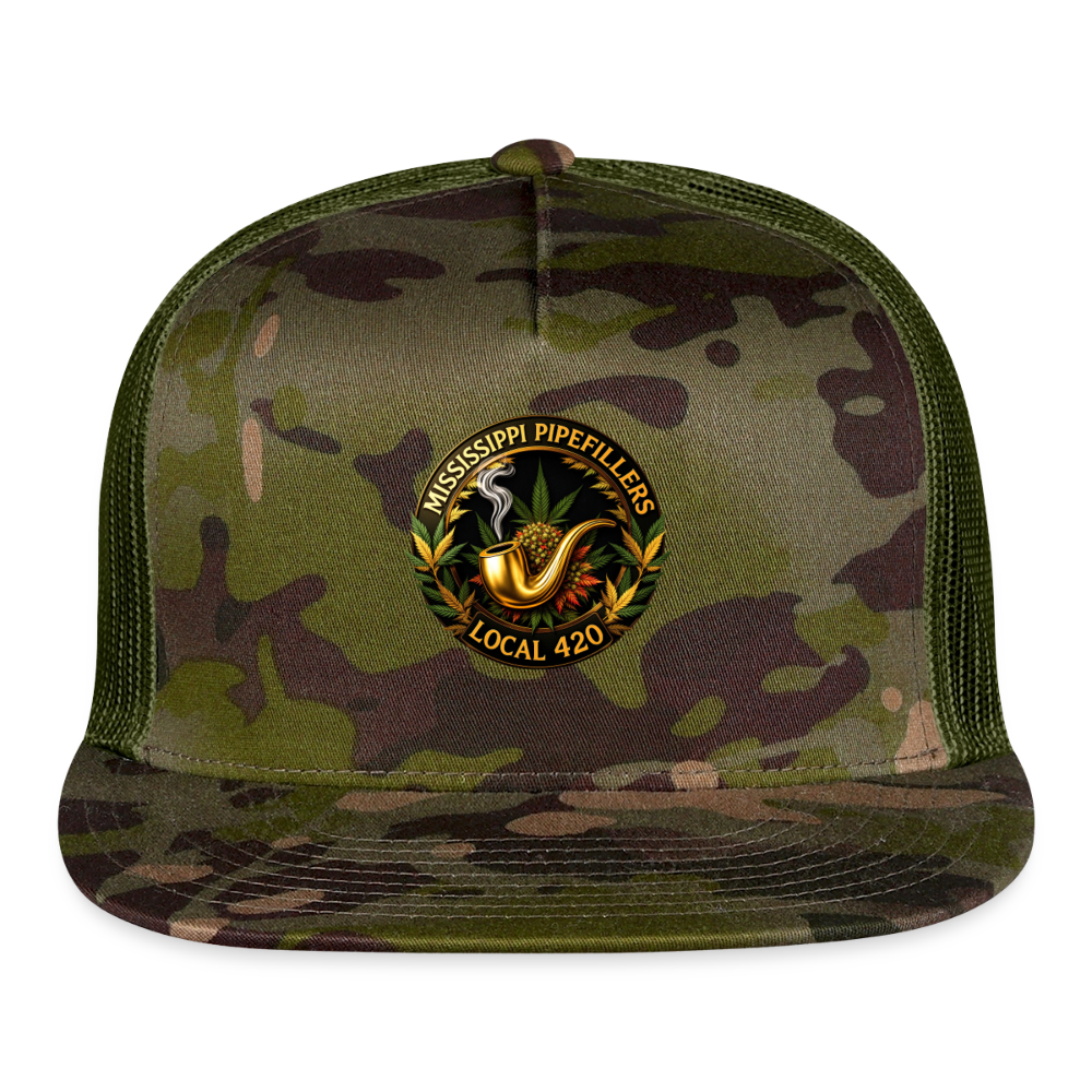 MISSISSIPPI PIPEFILLERS LOCAL 420 CAMO Trucker Hat - MultiCam\green