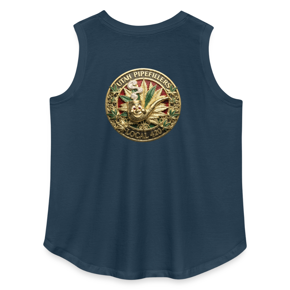 UTAH PIPEFILLERS LOCAL 420 F/B DESIGN Women's Curvy Relaxed Tank Top - denim