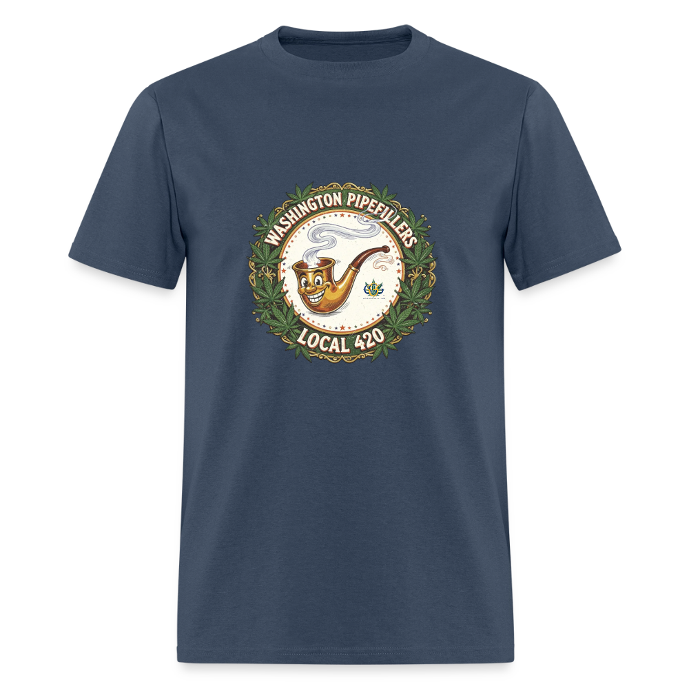 WASHINGTON PIPEFILLERS LOCAL 420 Men's T-Shirt -  blue dusk