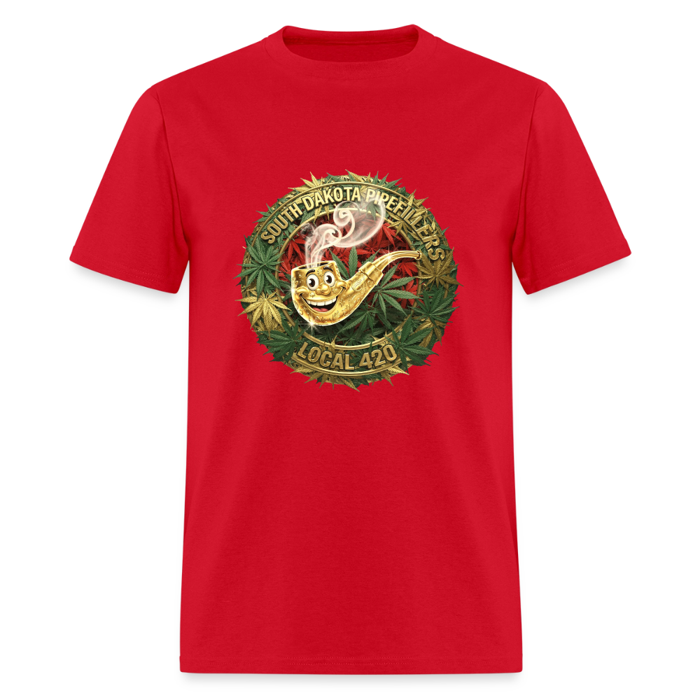 SOUTH DAKOTA PIPEFILLERS LOCAL 420 Men's T-Shirt - red