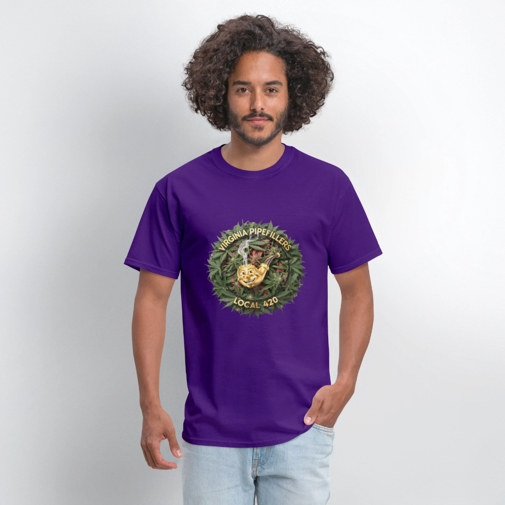 VIRGINIA PIPEFILLERS LOCAL 420 F/B DESIGN Men's T-Shirt - purple