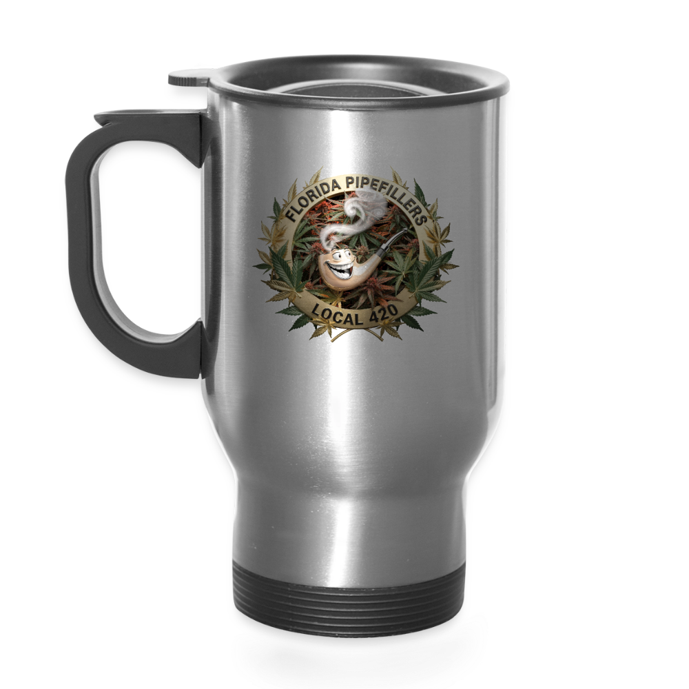 FLORIDA PIPEFILLERS LOCAL 420 14oz Stainless Steel Travel Mug - silver