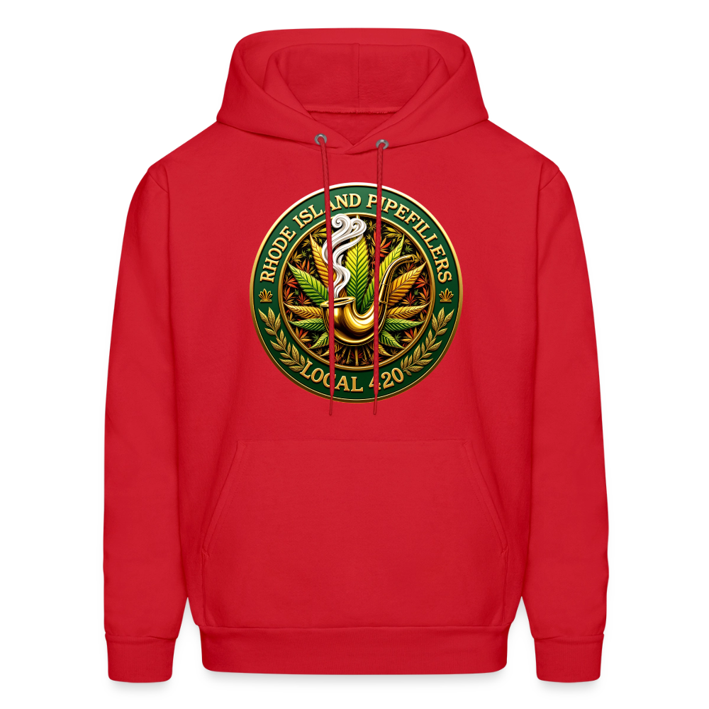 RHODE ISLAND PIPEFILLERS LOCAL 420 F/B DESIGNS Men's Hoodie - red