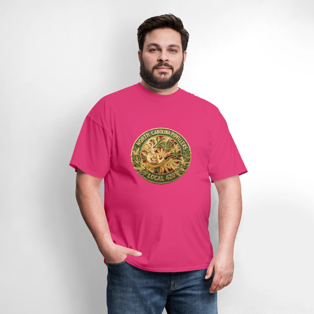 NORTH CAROLINA  PIPEFILLERS LOCAL 420 Men's T-Shirt - fuchsia