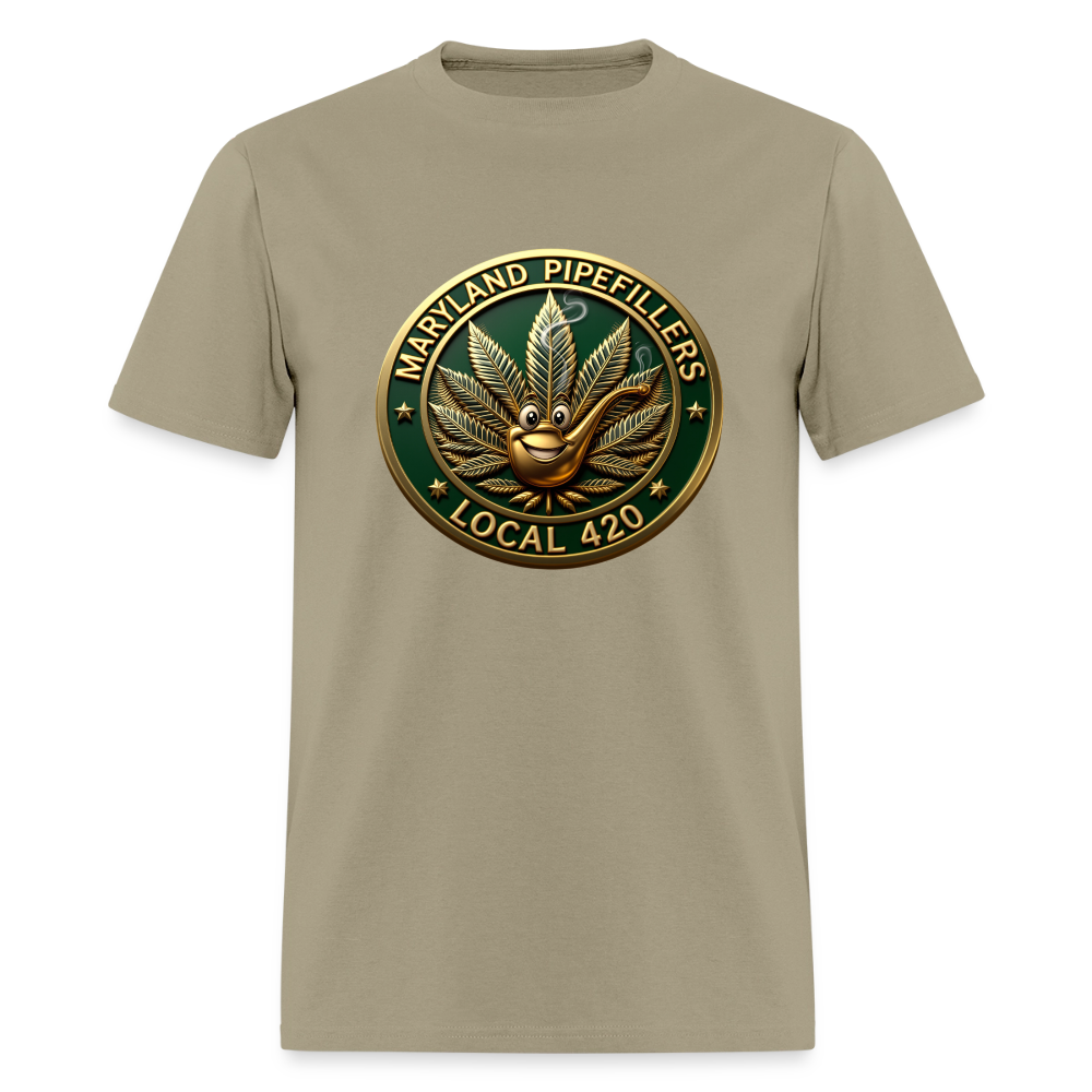 MARYLAND PIPEFILLERS LOCAL 420 Men's T-Shirt - khaki