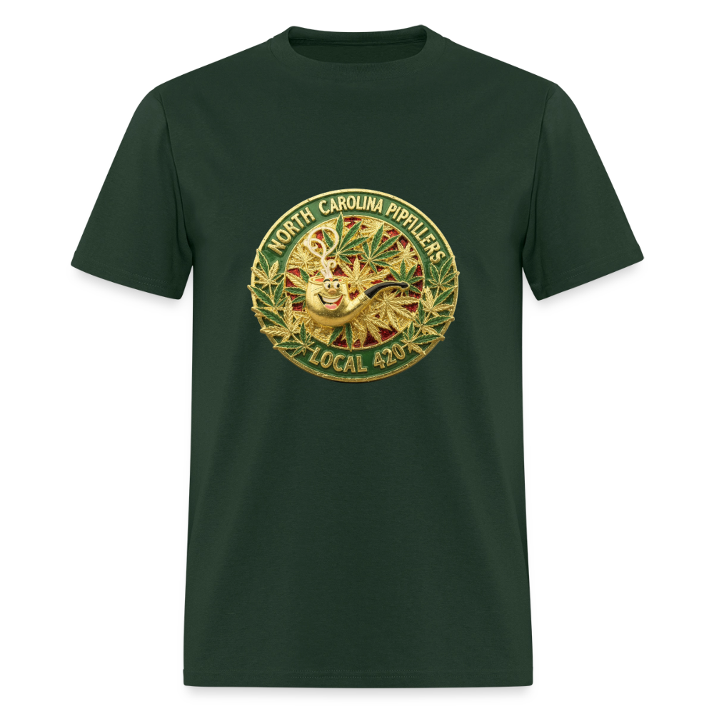 NORTH CAROLINA  PIPEFILLERS LOCAL 420 Men's T-Shirt - forest green