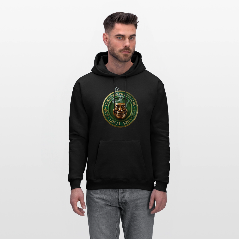 CONNECTICUT PIPEFILLERS LOCAL 420 Men's Hoodie - black