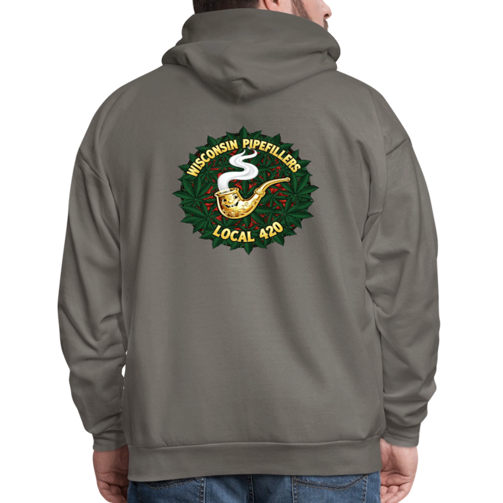 WISCONSIN PIPEFILLERS LOCAL 420 Men's Hoodie - asphalt gray
