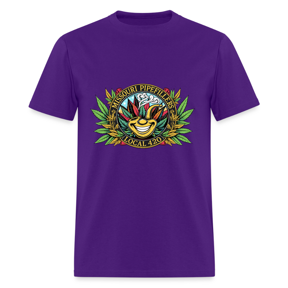 MISSOURI PIPEFILLERS LOCAL 420 Dog Bandana Men's T-Shirt - purple
