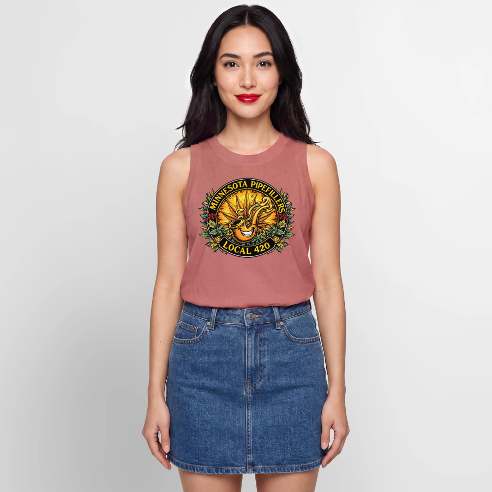 MINNESOTA PIPEFILLERS LOCAL 420 Women's Relaxed Tank Top - mauve