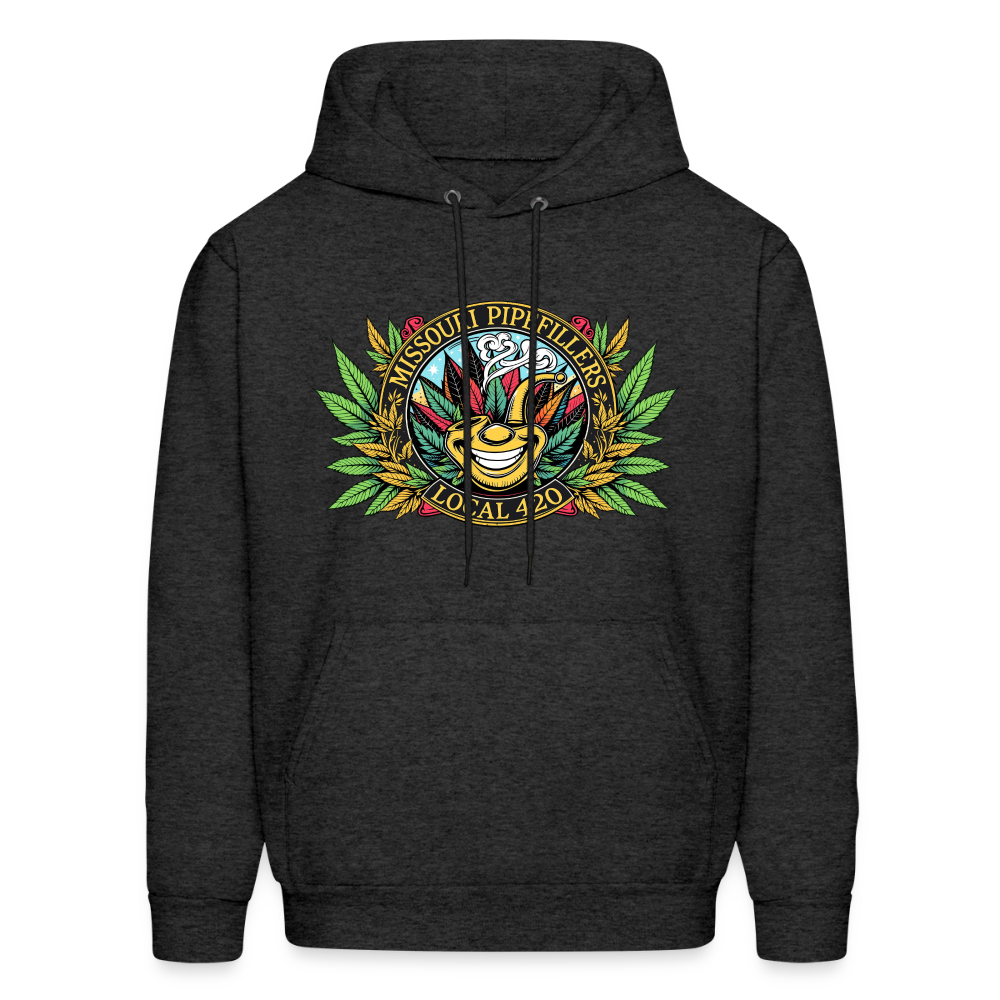 MISSOURI PIPEFILLERS LOCAL 420 Dog Bandana Men's Hoodie - charcoal grey