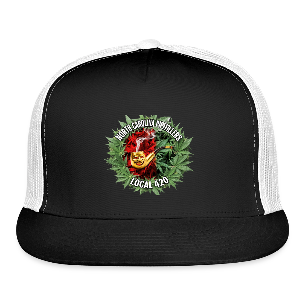 NORTH CAROLINA PIPEFILLERS LOCAL 420 Trucker Hat - black/white