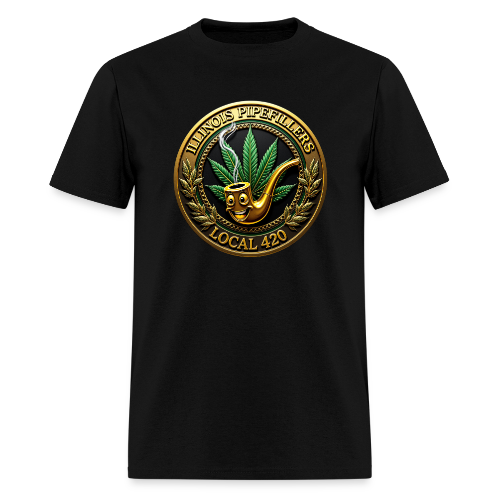 ILLINOIS PIPEFILLERS LOCAL 420 Men's T-Shirt - black