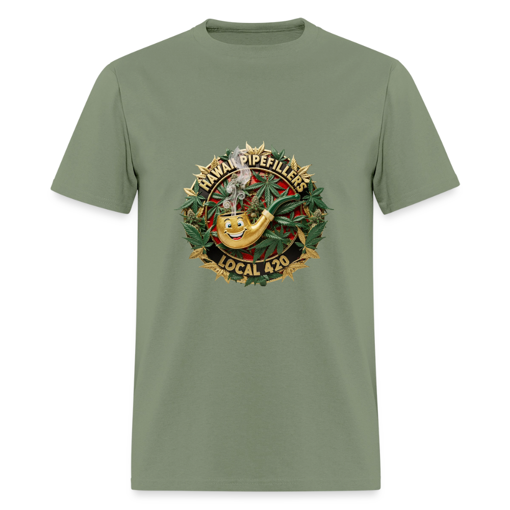HAWAII PIPEFILLERS LOCAL 420 Men's T-Shirt - military green