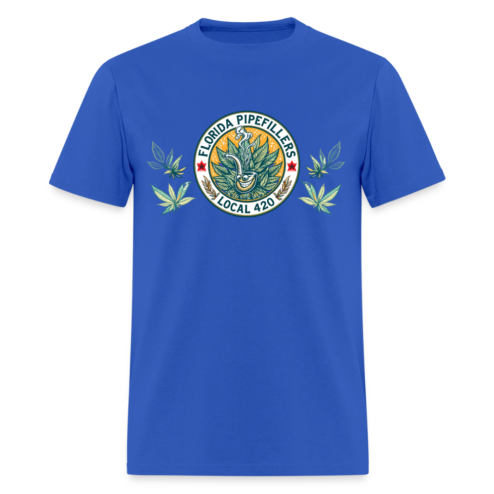 FLORIDA PIPEFILLERS LOCAL 420 Men's T-Shirt - royal blue