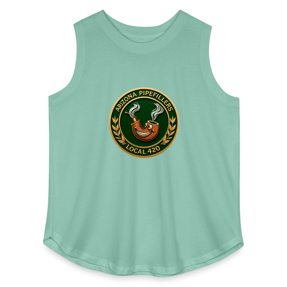 ARIZONIA PIPEFILLERS LOCAL 420 Women's Curvy Relaxed Tank Top - saltwater