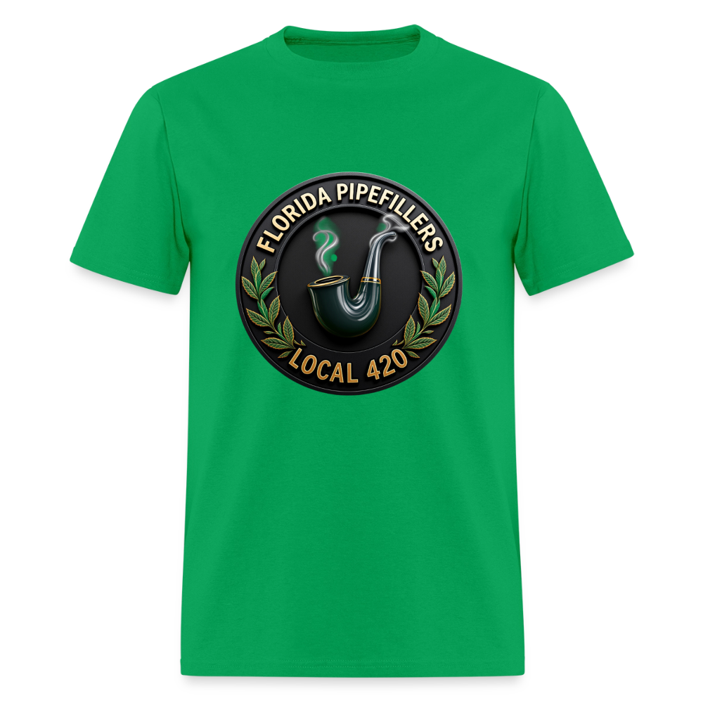 FLORIDA PIPEFILLERS LOCAL 420 Men's T-Shirt - bright green