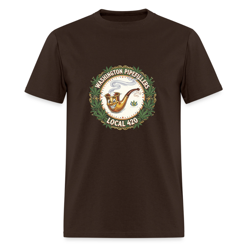 WASHINGTON PIPEFILLERS LOCAL 420 Men's T-Shirt - brown