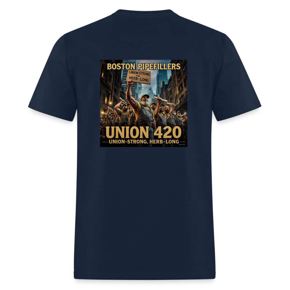 NEW ENGLAND PIPEFILLERS UNION 420 Men's T-Shirt - navy