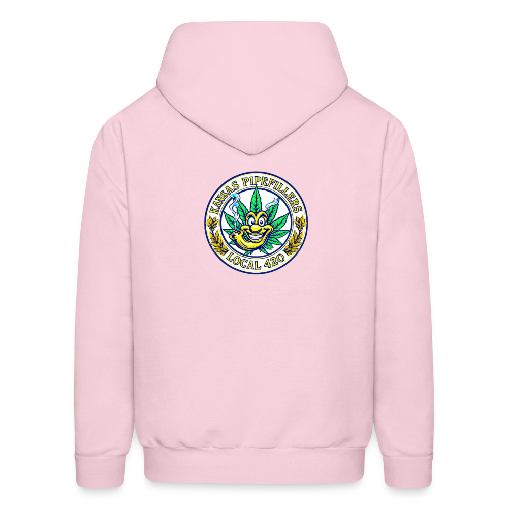 KANSAS PIPEFILLERS LOCAL 420 F/B DESIGNS Men's Hoodie - pale pink