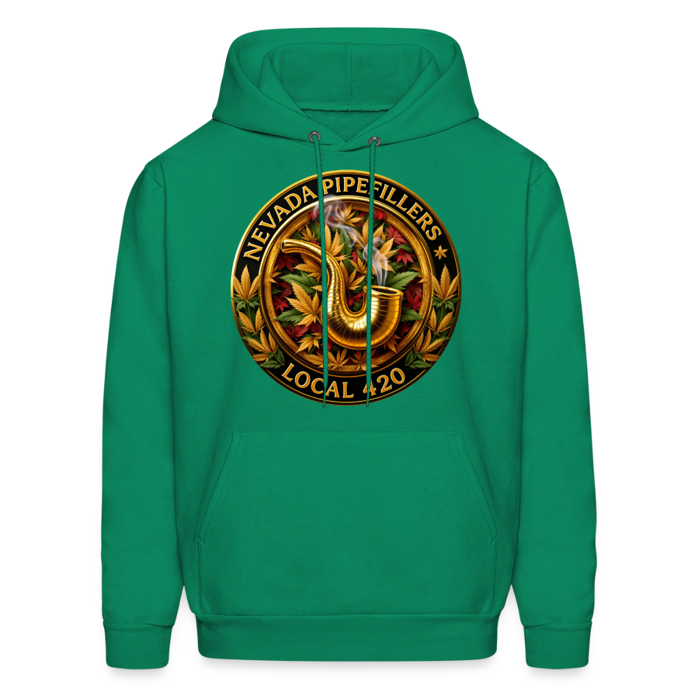 NEVADA PIPEFILLERS LOCAL 420  F/B DESIGN Men's Hoodie - kelly green