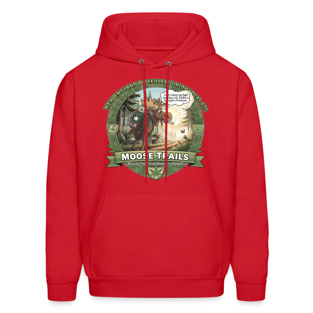 NEW ENGLAND PIPEFILLERS UNION LOCAL 420 F/B EMBLEMS I DON'T ALWAYS Men's Hoodie - red