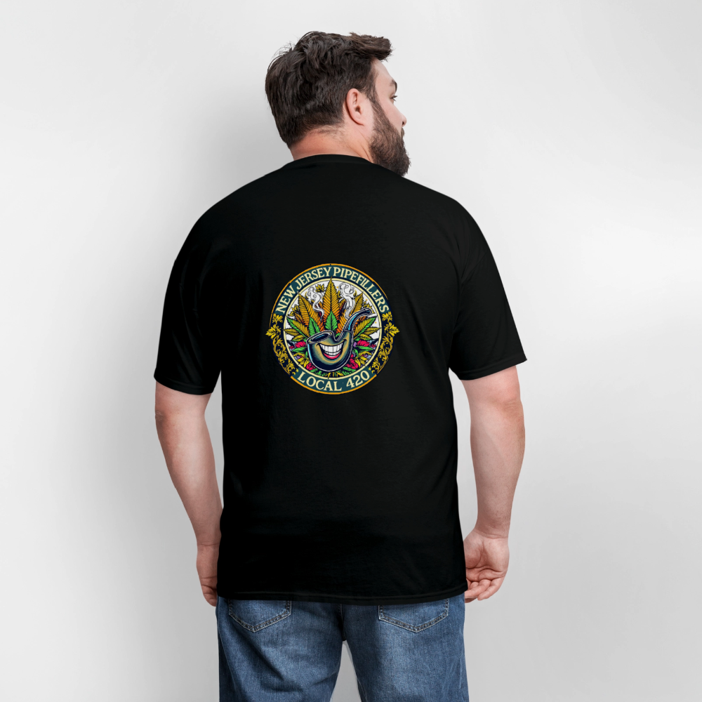 NEW JERSEY PIPEFILLERS LOCAL 420 F/B DESIGN Men's T-Shirt - black