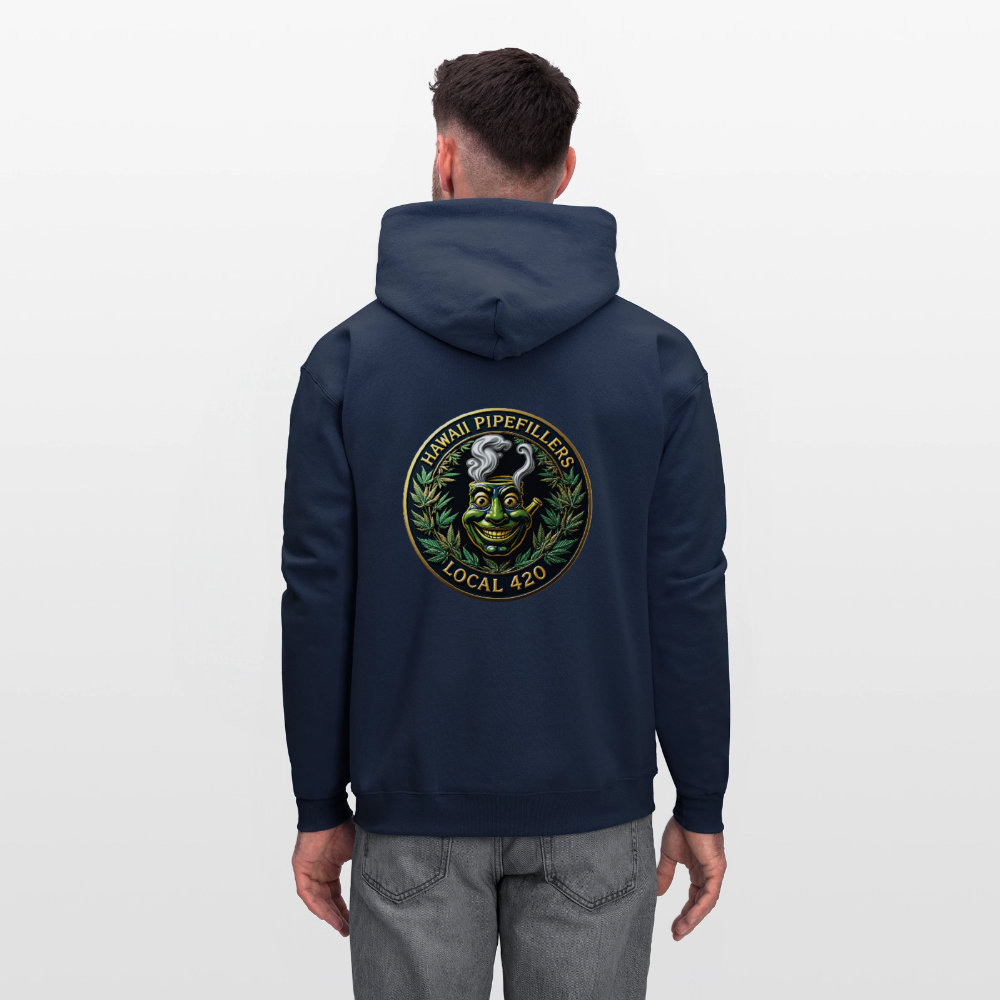 HAWAII PIPEFILLERS LOCAL 420 F/B DESIGN Men's Hoodie - navy