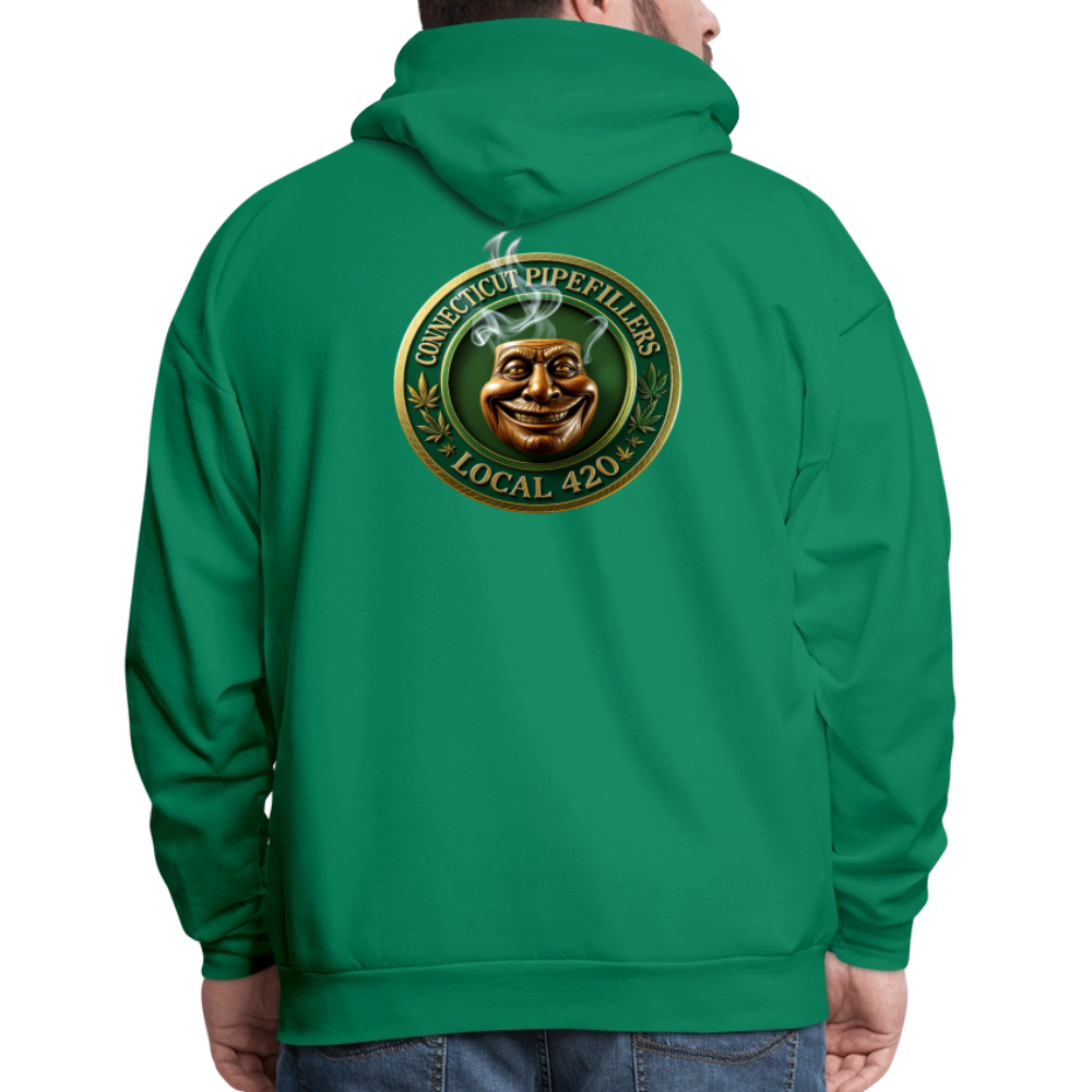 CONNECTICUT PIPEFILLERS LOCAL 420 F/B DESIGN Men's  Hoodie - kelly green