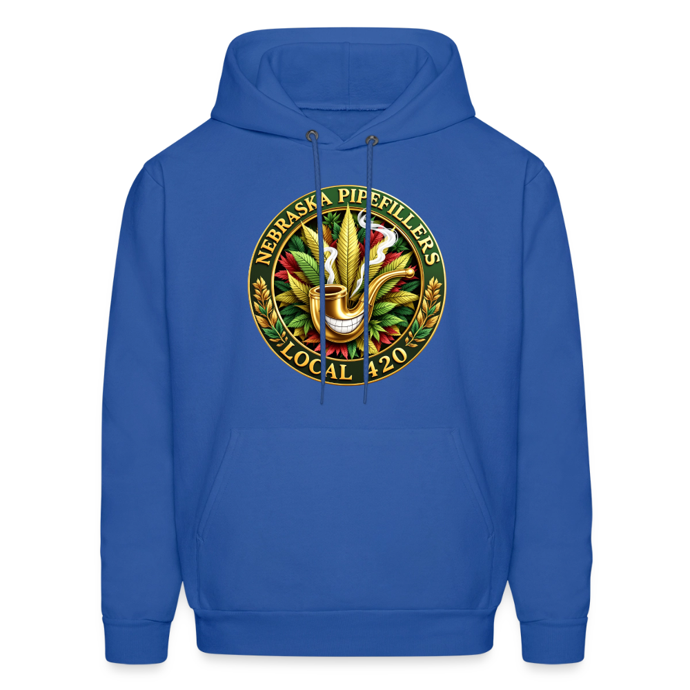 NEBRASKA PIPEFILLERS LOCAL 420 F/B DESIGNS Men's Hoodie - royal blue