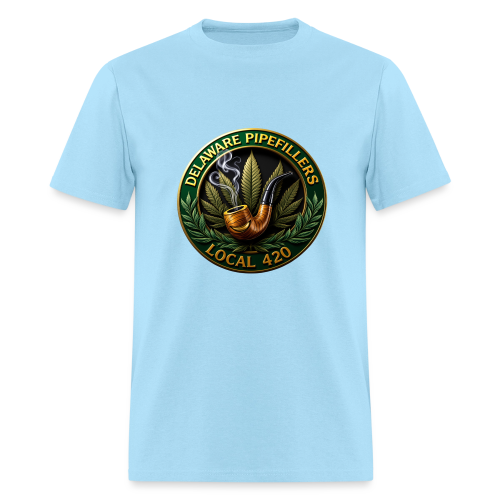 DELAWARE  PIPEFILLERS LOCAL 420 Men's T-Shirt - powder blue