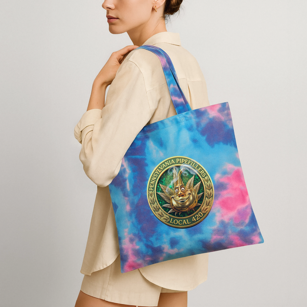 PENNSYLVANIA PIPEFILLERS LOCAL 420 Tie Dye Tote Bag - cotton candy 