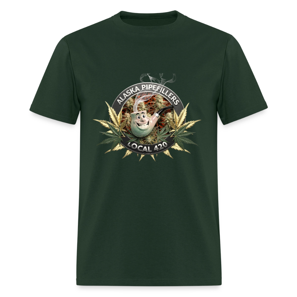 ALASKA PIPEFILLERS LOCAL 420 F/B DESIGN Men's T-Shirt - forest green