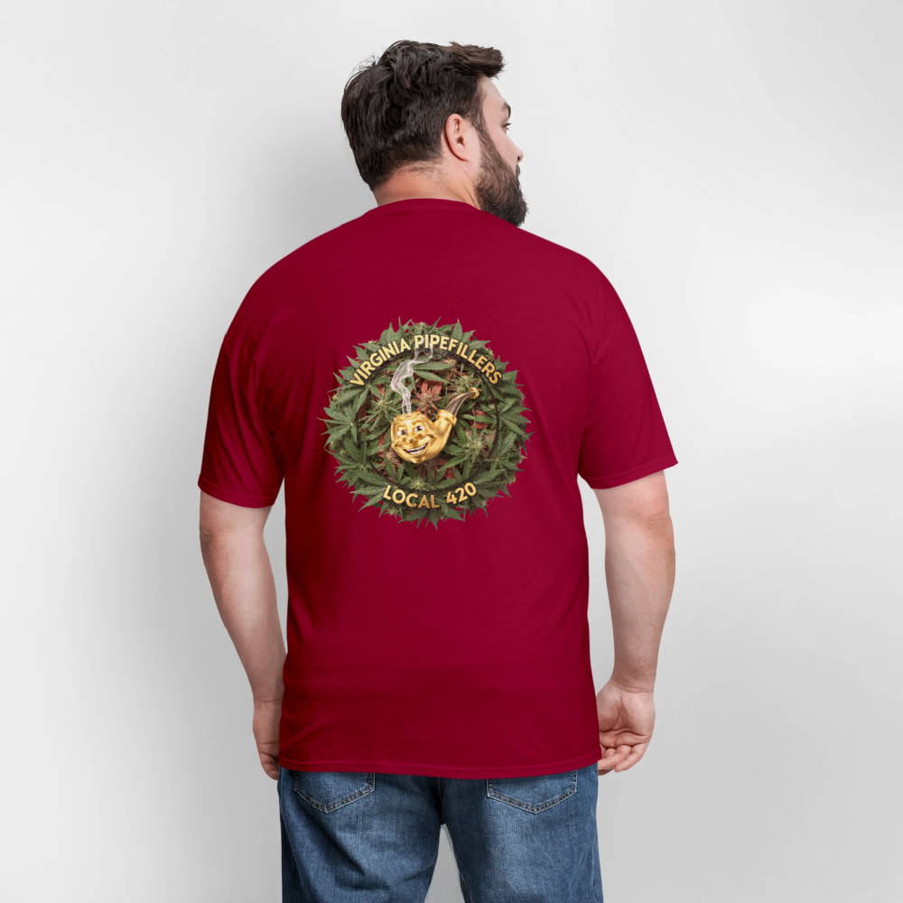 VIRGINIA PIPEFILLERS LOCAL 420 F/B DESIGN Men's T-Shirt - true red
