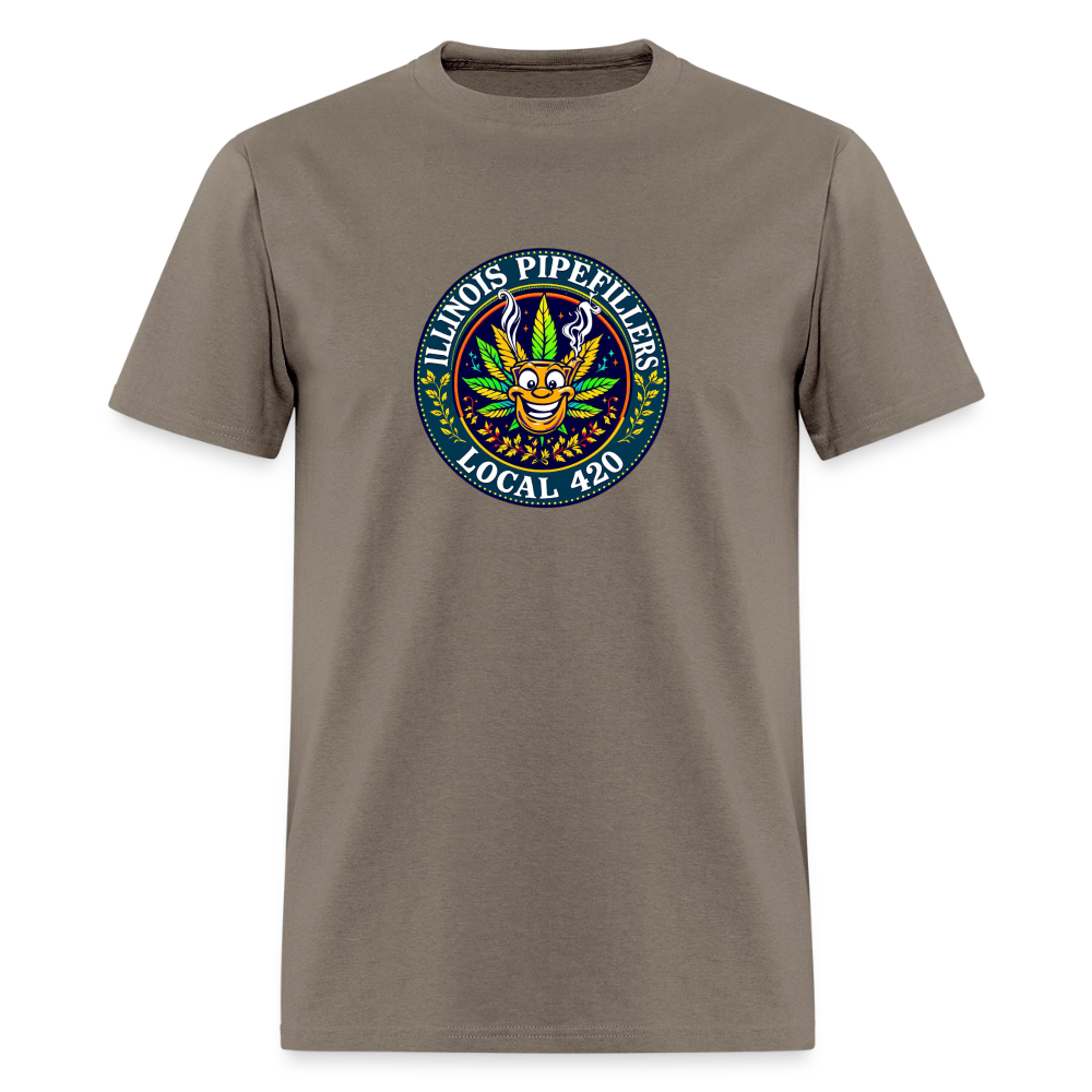 ILLINOIS PIPEFILLERS LOCAL 420 F/B DESIGN Men's T-Shirt - safari