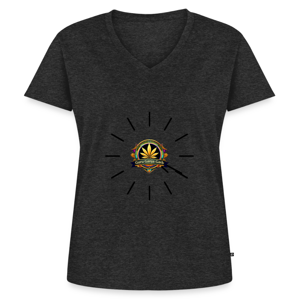 Women's Premium Organic V-Neck T-shirt - heather anthracite