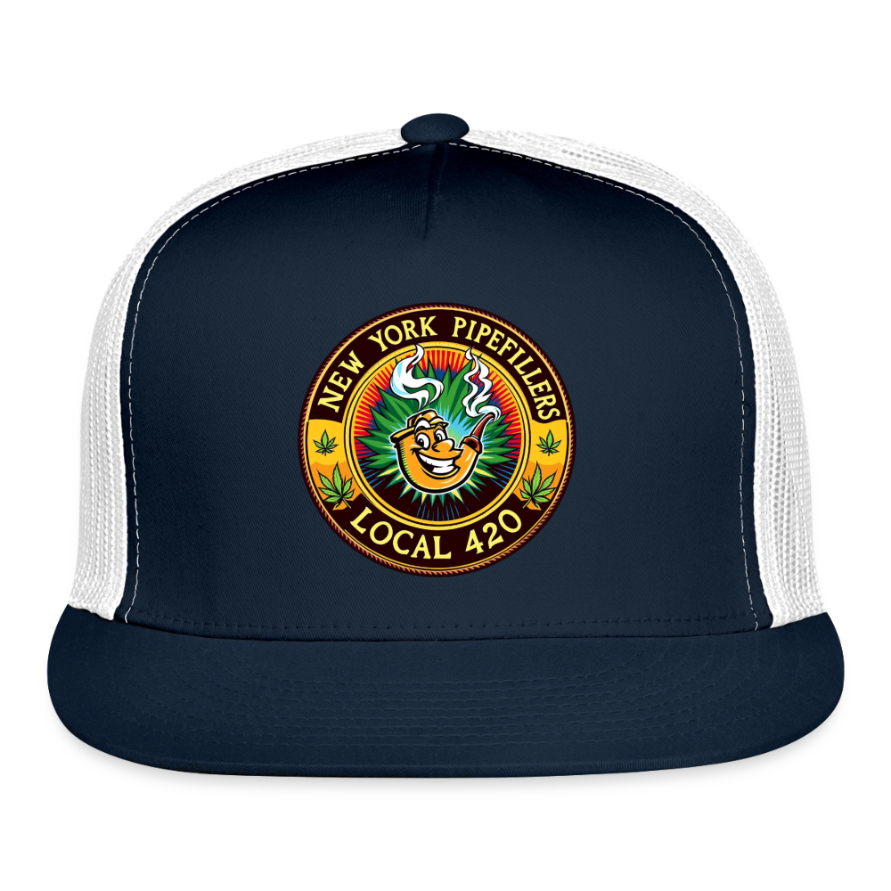 NEW YORK PIPEFILLERS LOCAL 420 Trucker Hat - navy/white