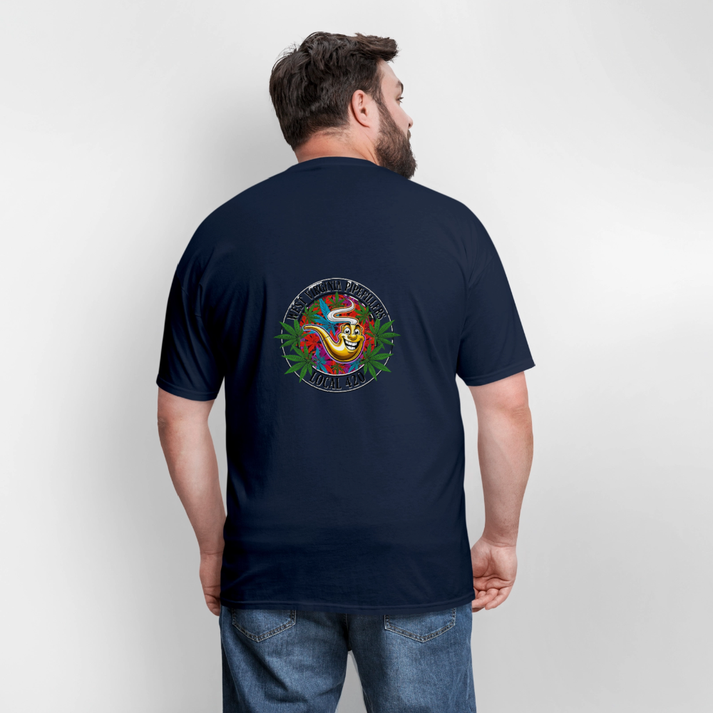 WEST VIRGINIA PIPEFILLERS LOCAL 420 F/B DESIGN Men's T-Shirt - navy