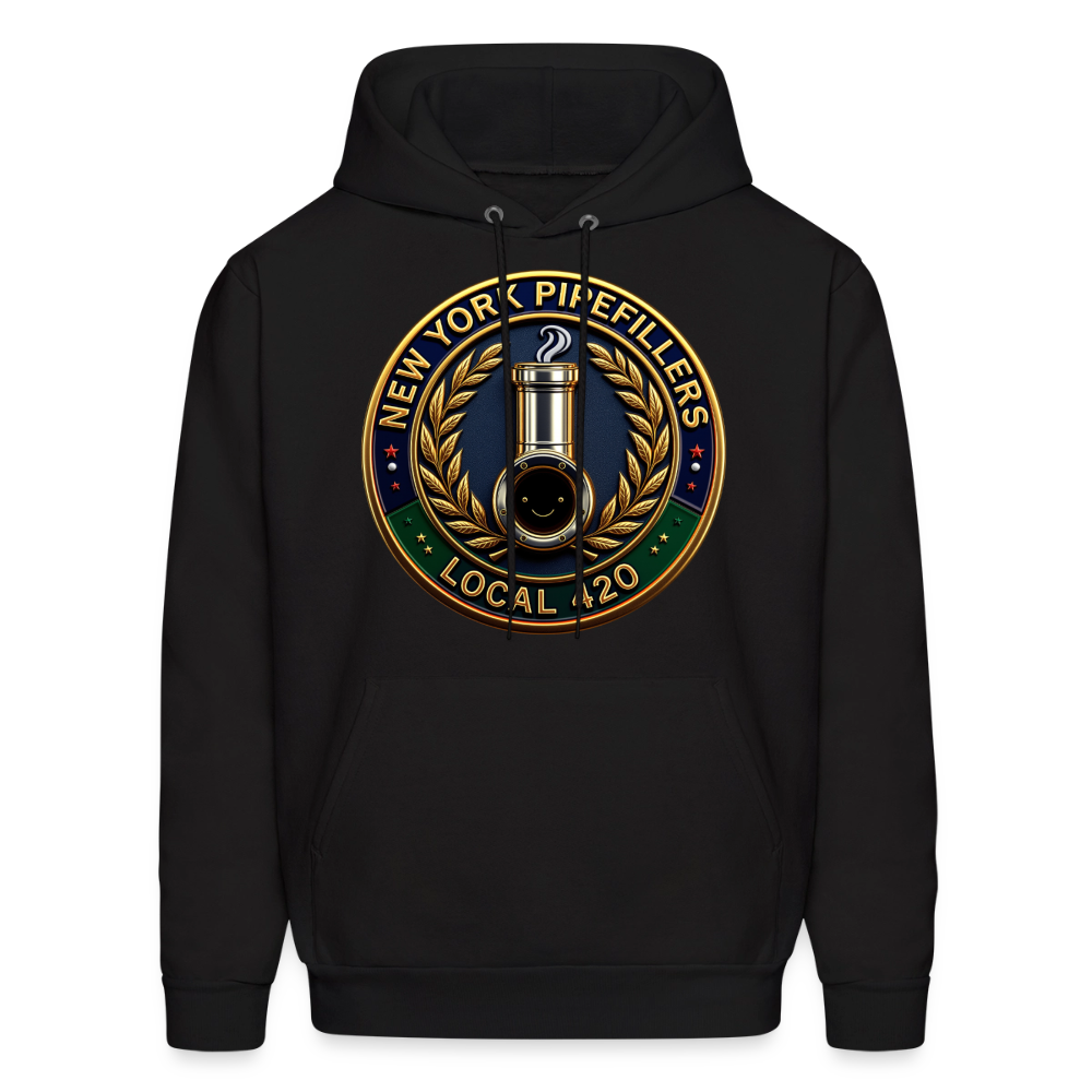NEW YORK PIPEFILLERS LOCAL 420 F/B DESIGNS Men's Hoodie - black