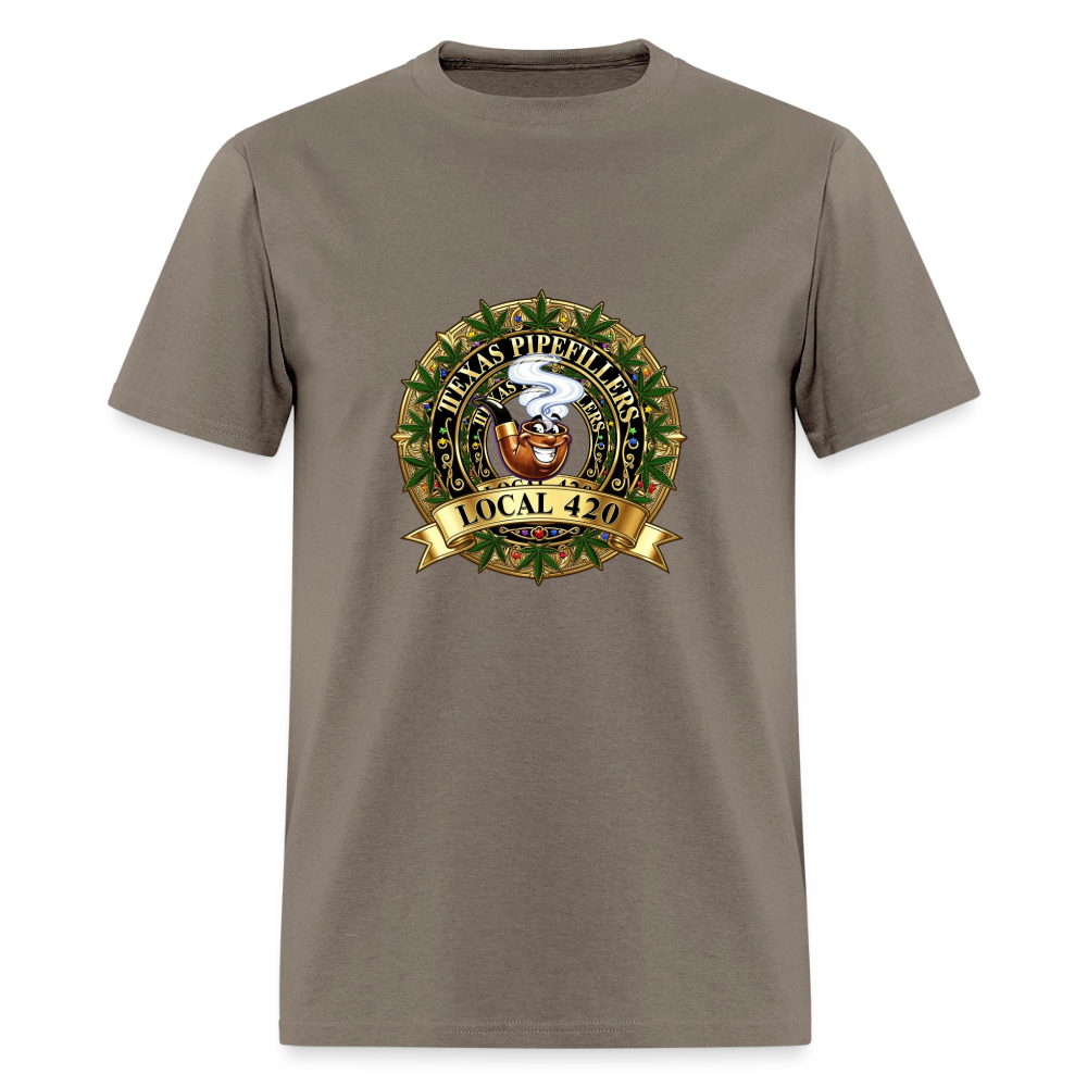 TEXAS PIPEFILLERS LOCAL 420 Men's T-Shirt - safari