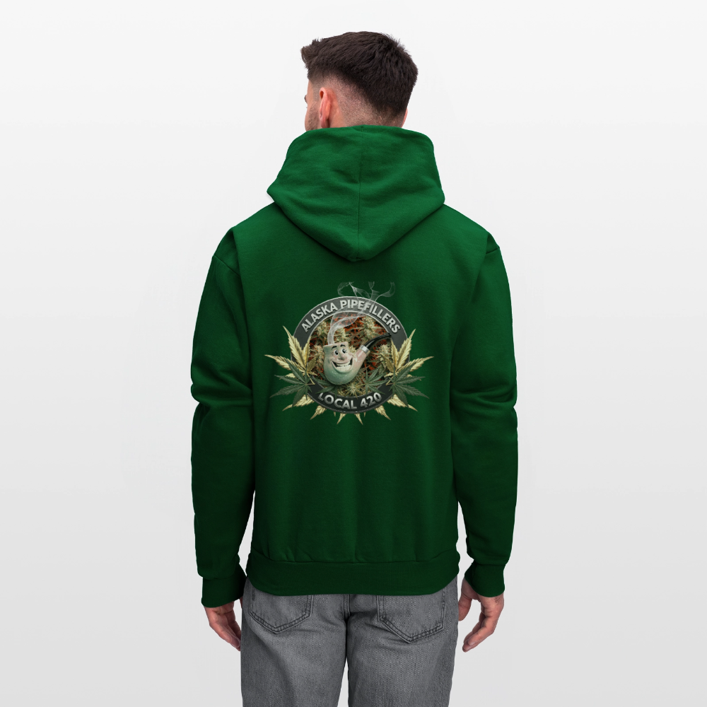 ALASKA  PIPEFILLERS LOCAL 420 F/B DESIGN Men's Hoodie - forest green