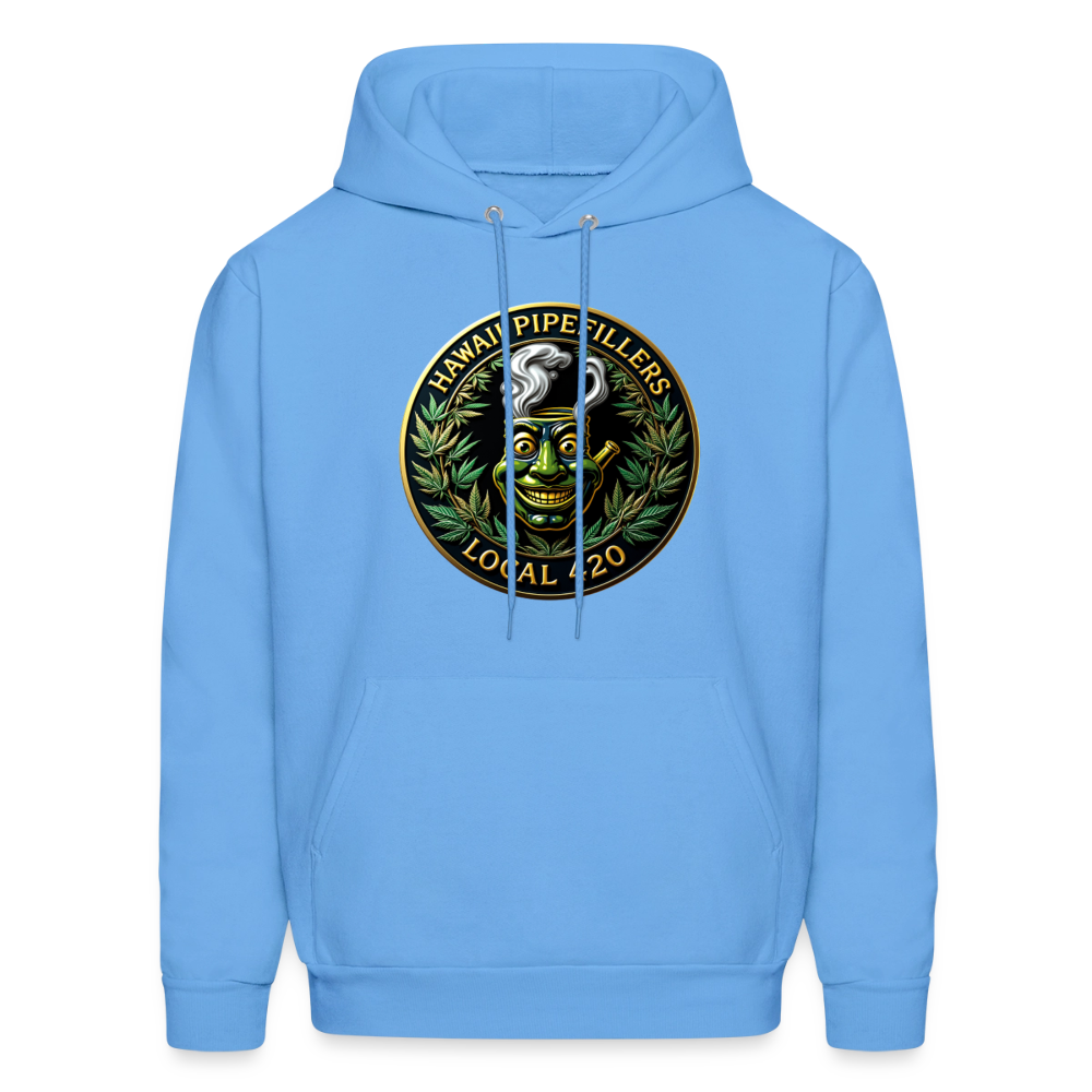 HAWAII PIPEFILLERS LOCAL 420 F/B DESIGN Men's Hoodie - carolina blue