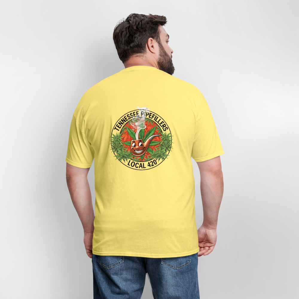 TENNESSEE PIPEFILLERS LOCAL 420 Men's T-Shirt - cornsilk