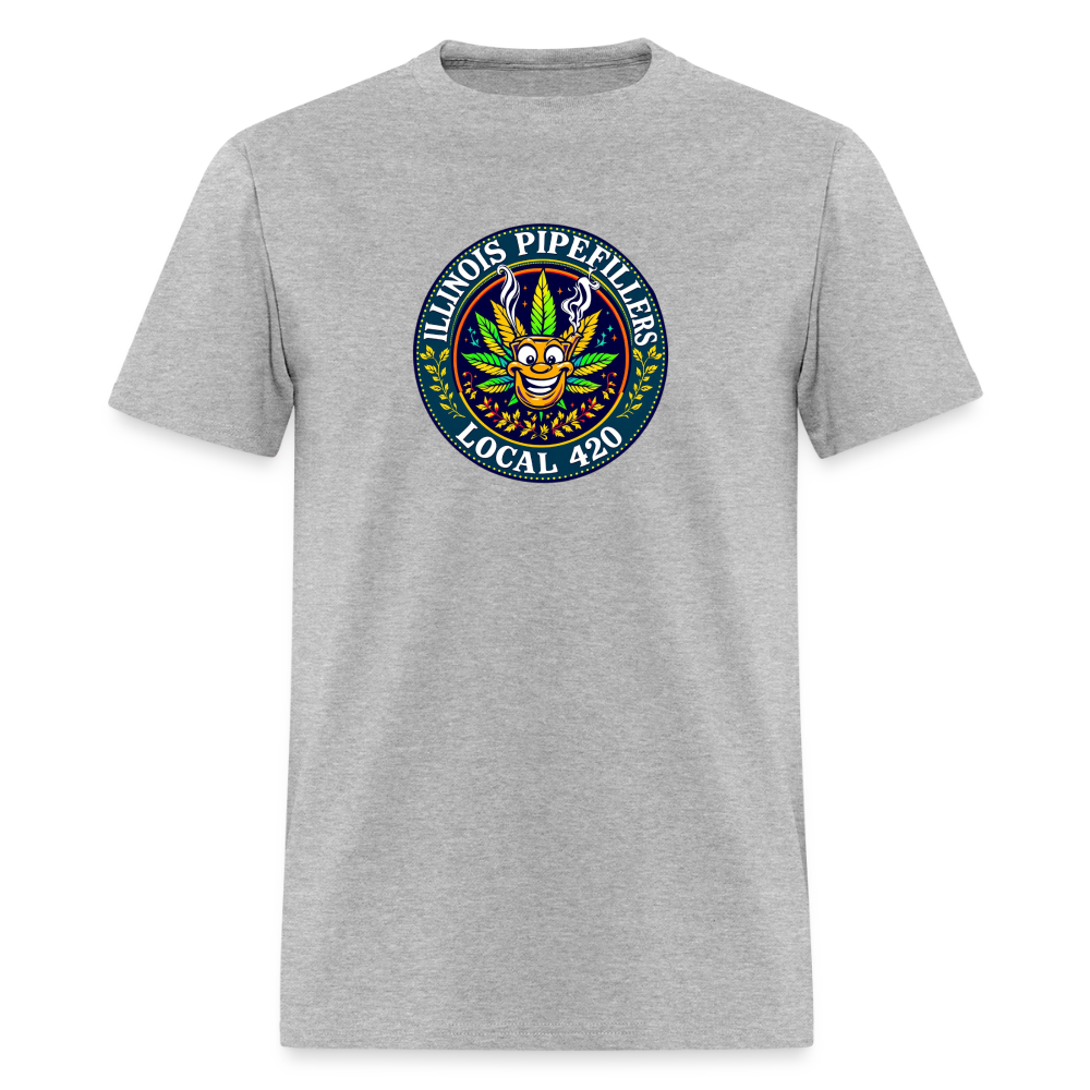 ILLINOIS PIPEFILLERS LOCAL 420 Men's T-Shirt - heather gray
