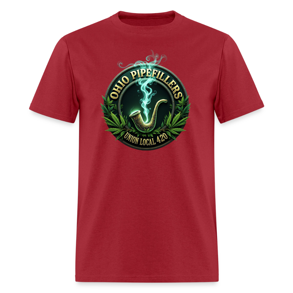 OHIO PIPEFILLERS UNION LOCAL 420 F/B DESIGNS Men's T-Shirt - true red