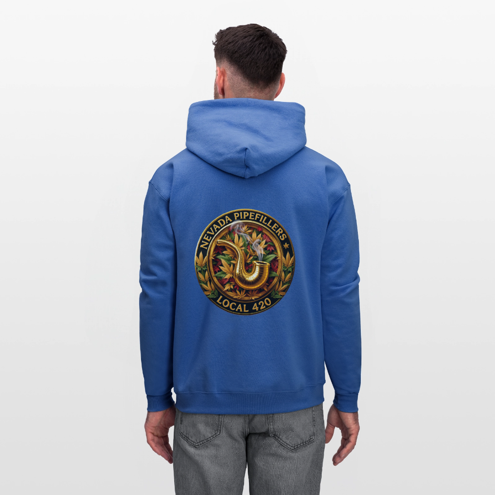 NEVADA PIPEFILLERS LOCAL 420  F/B DESIGN Men's Hoodie - royal blue