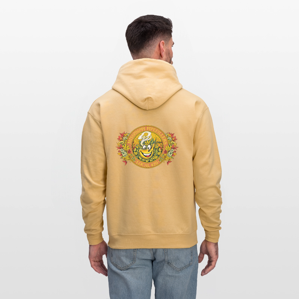 MISSISSIPPI PIPEFILLERS LOCAL 420 F/B DESIGNS Men's Hoodie - light gold 
