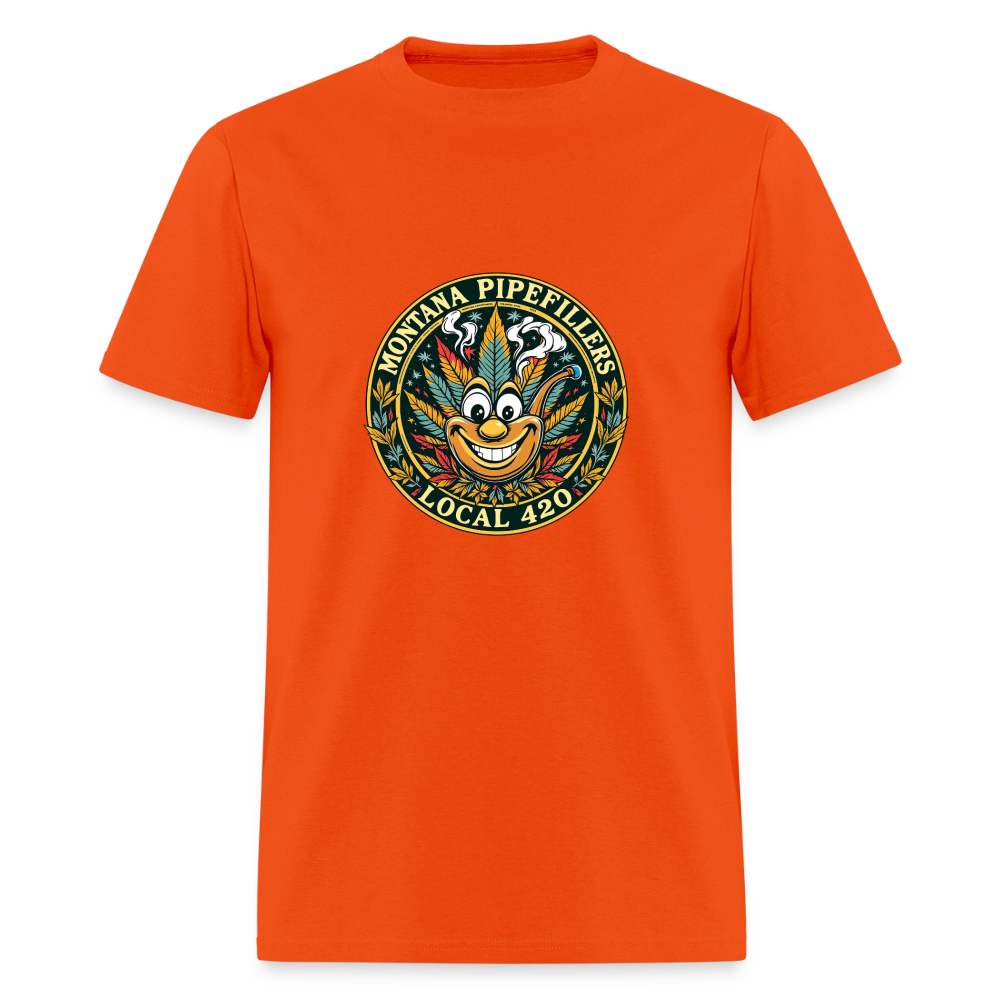 MONTANA PIPEFILLERS LOCAL 420 F/B DESIGN Men's T-Shirt - orange