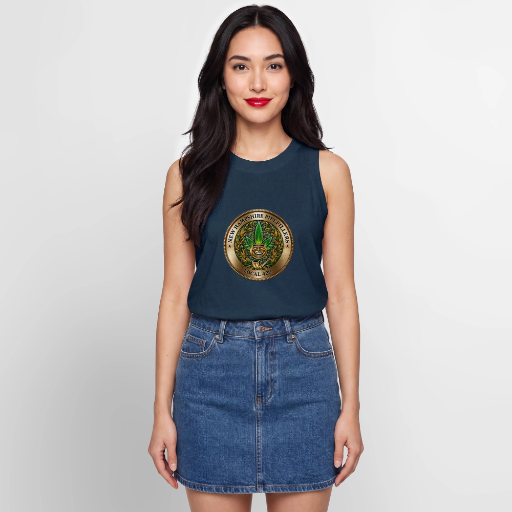 NEW HAMPSHIRE PIPEFILLERS LOCAL 420 Women's Relaxed Tank Top - denim